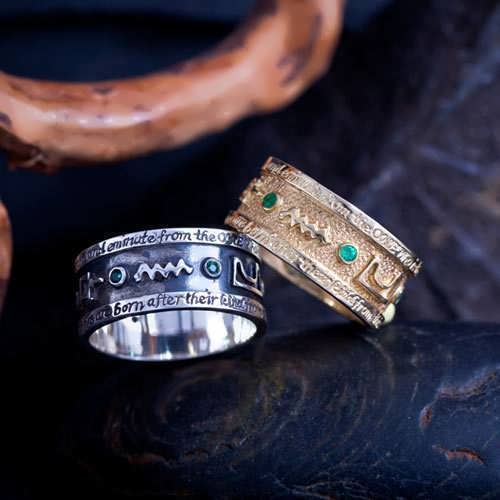 Emerald Tablet Mercury Ring Gold (*Limited Edition*)