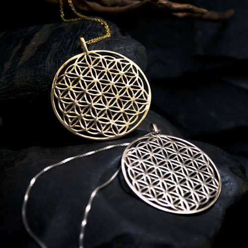 Flower of Life Pendant - Gold