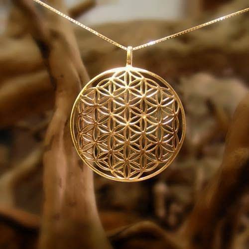 Flower of Life Pendant - Gold