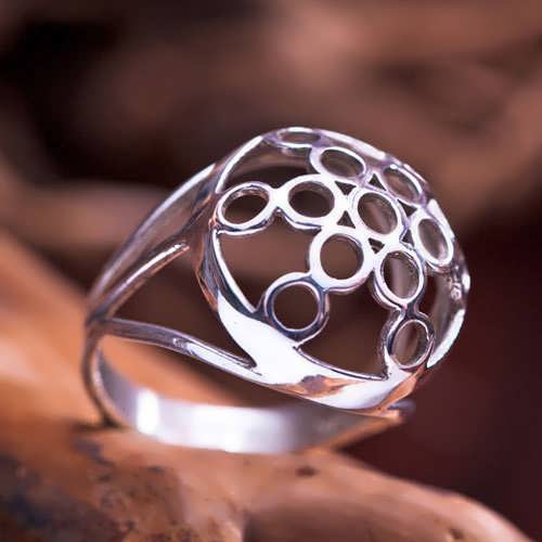 Fruit of Life Ring Silver
