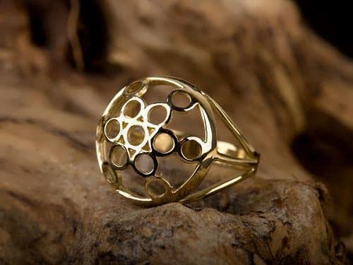 Fruit of Life Ring Gold