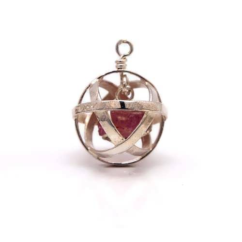 Genesa crystal silver with Ruby