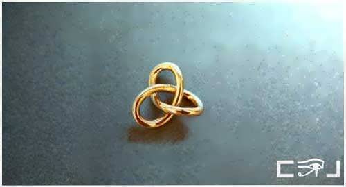 Gordian Knot Pendant Gold Small