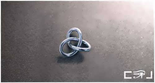 Кулон «Гордиев узел», серебро, маленький