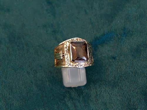 Journey of life ring gold with Smoky Quartz