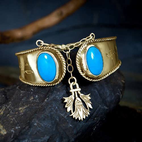Ka Bracelet Gold with Turquoise