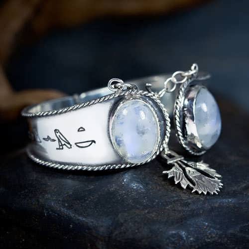 Ka Bracelet Silver with Moonstone