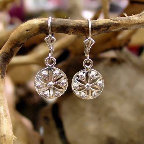 Ka Earring Silver with Zircons with Cubic Zirconia