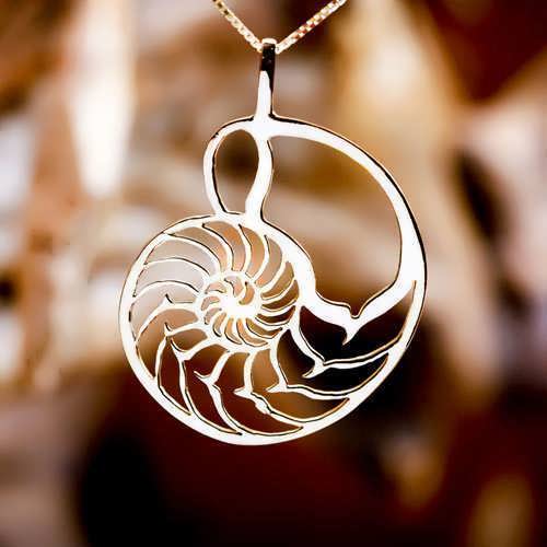 Nautilus Jewelry Pendant Gold