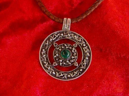 Norse Amulet silver with Emerald