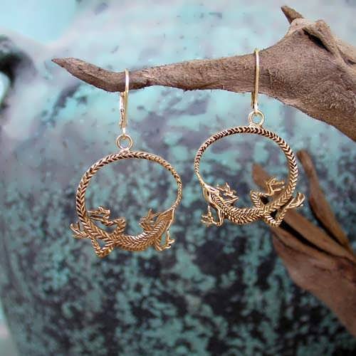 Pendientes de oro Ouroboros