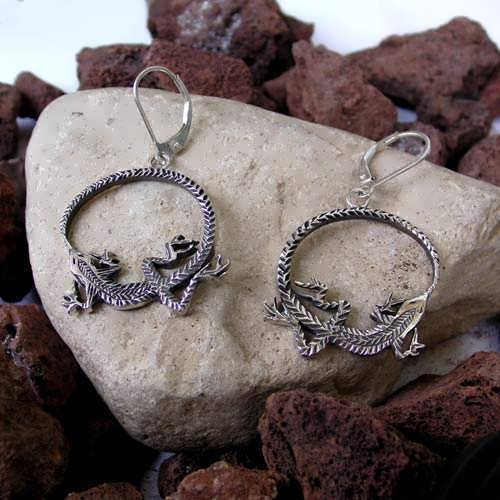 Pendientes de plata Ouroboros