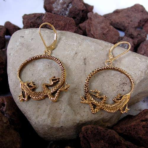 Pendientes de oro Ouroboros