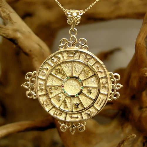 Personalisierter Kosmischer Siegel Talisman Gold