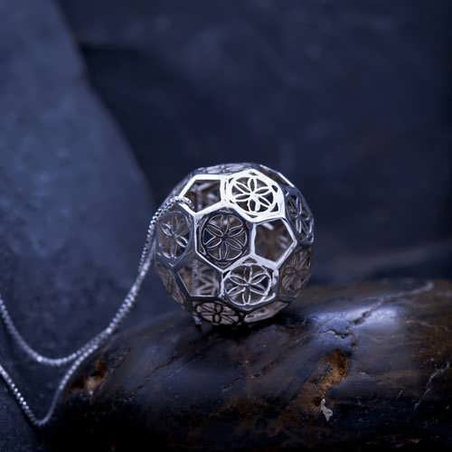 Sphere of Consciousness Silver Pendant