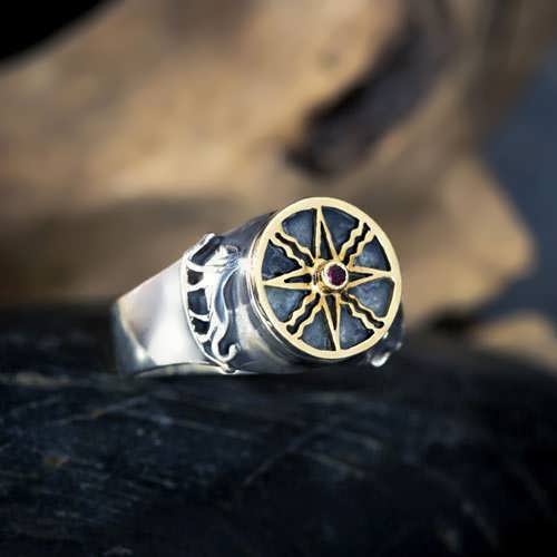 Sun in Leo Talisman Ring Silver and Gold (*Limited Edition*)