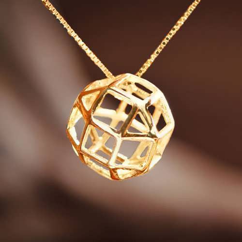 The Divine Reflection Gold Pendant