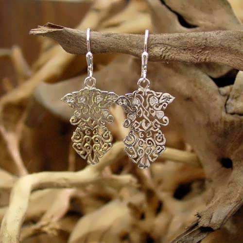 The Earth Element Earrings Silver with Cubic Zirconia