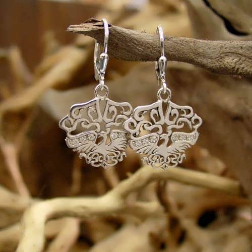 The Fire Element Earrings Silver with Cubic Zirconia