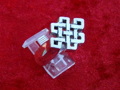 Tibetanischer Knoten Ring Silber