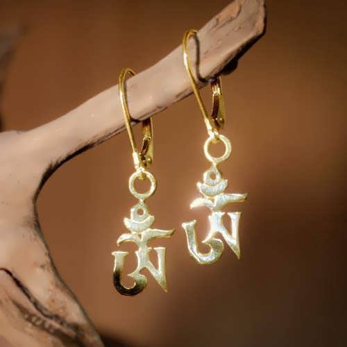 Om Earrings Gold