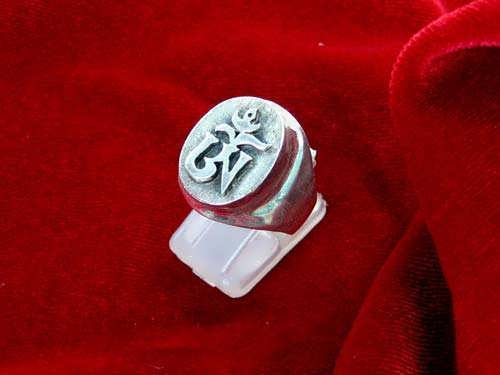 Tibetan Om Ring Silver