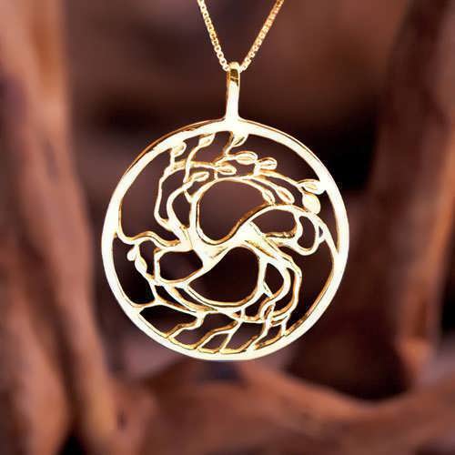 Tree of Love Gold Pendant