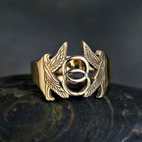 Vesica Pisces Ring Gold