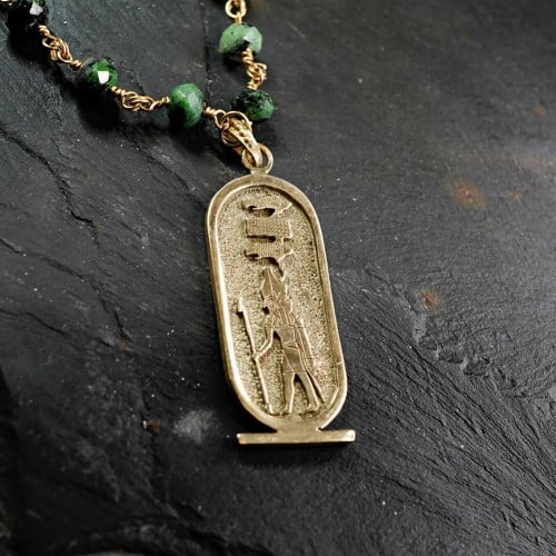 Anciet Egypt Zodiac pendant with Royal handmade woven necklaces