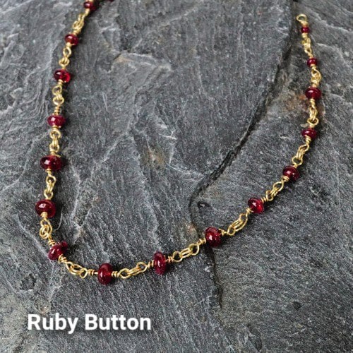 Royal Handwoven Beads Necklace 14K Gold