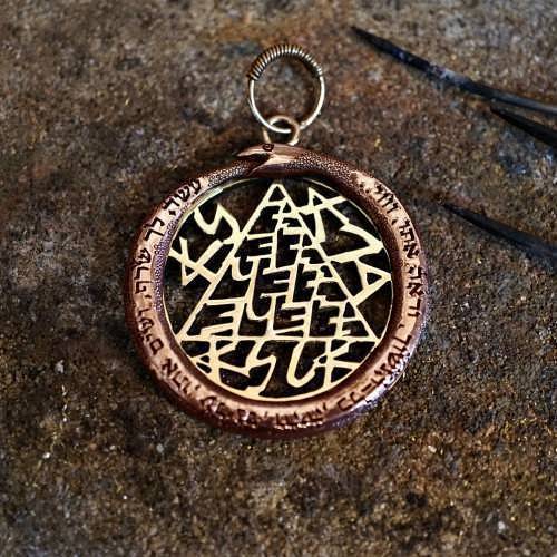 Copper Snake Talisman Gold and Red Gold