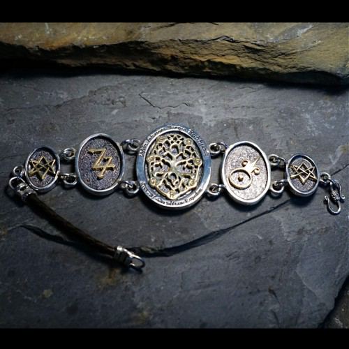 Alchemical Cosmic Tree Bracelet Silver and Gold