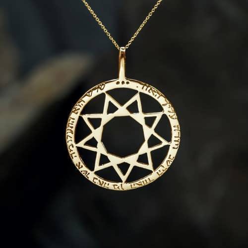 Enneagram Pendant Gold