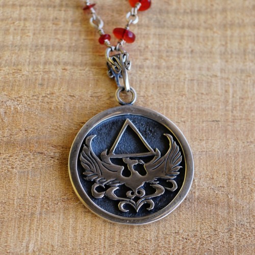 Alchemical Fire Element Pendant Silver