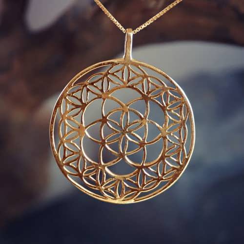 Flower and Seed of Life Gold