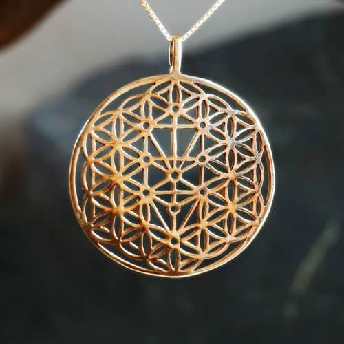 Flower of Life with Tree of Life Gold