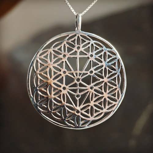 Flower of Life with Tree of Life Silver