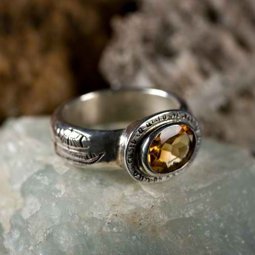 Four Winds Ring with Citrine