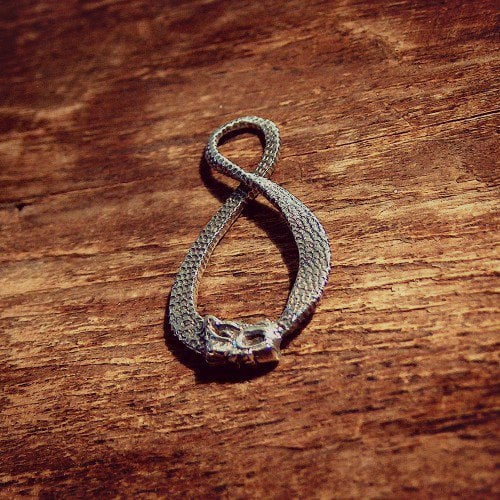 Infinity Dragon Pendant Silver