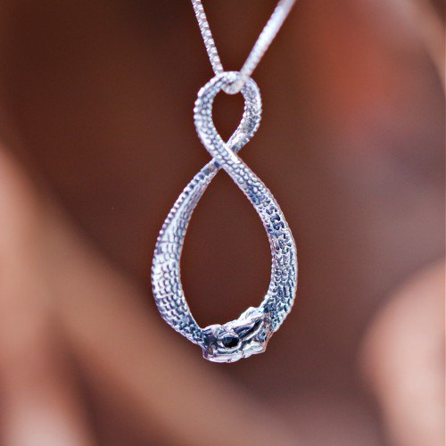 Infinity Dragon Pendant Silver