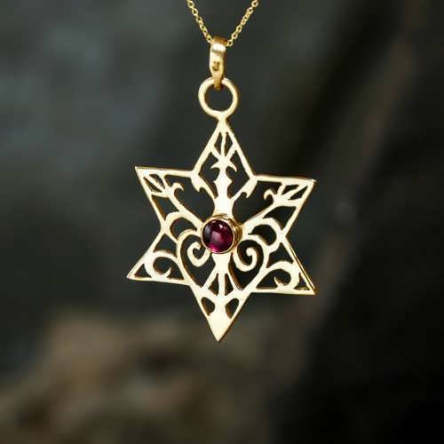 Inlaid Star of David  - Gold