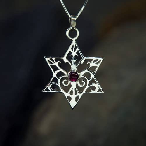 Inlaid Star of David - Silver