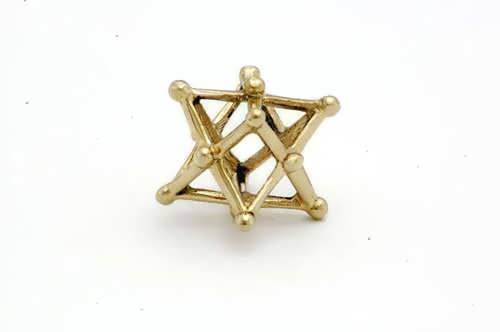 Merkaba 14 Punkte Gold Medium