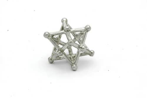 Merkaba 14 Punkte Silber Medium