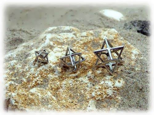 Pendiente Merkaba grande plata