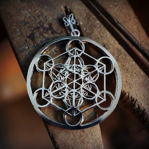 Metatron Würfel Silber