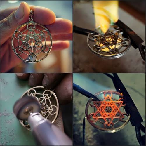 Metatron Cube Gold and Silver