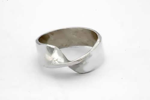 Кольцо «Лента Мёбиуса», серебро