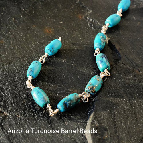 Arizona Turquoise Barrel Beads