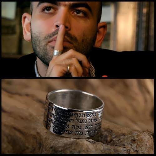 Roberto Saviano the Italian writer with the ring of courage